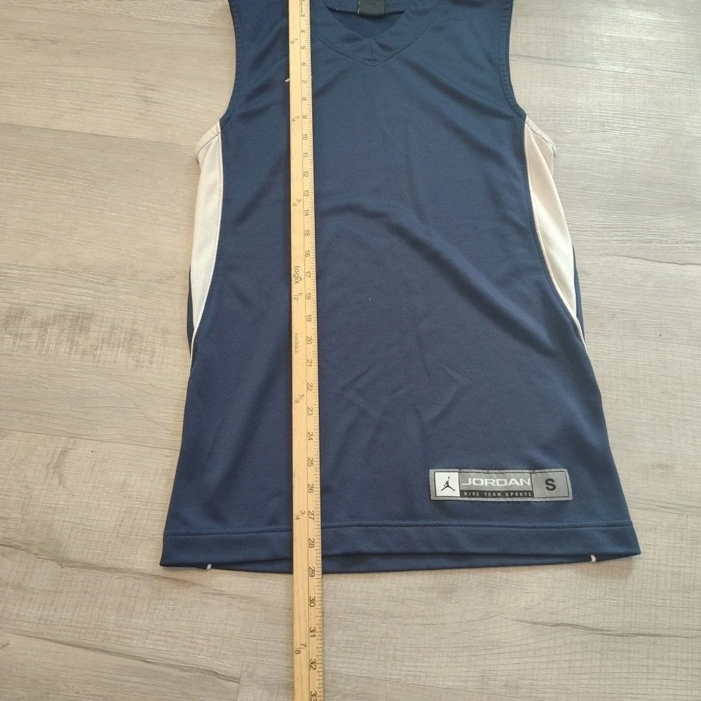 Nike Jordan Shirt Dri‎ Fit Small Sleeveless Basketball Jersey Blue y2k vtg